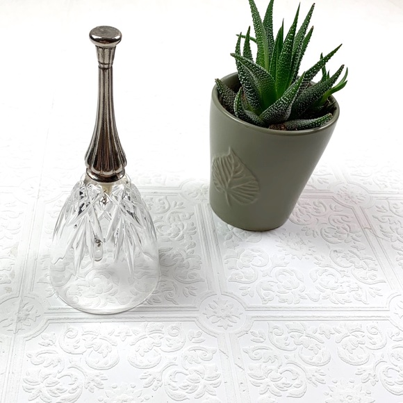 Vintage Royal Crystal Rock Silver Plated Bell - Picture 1 of 5